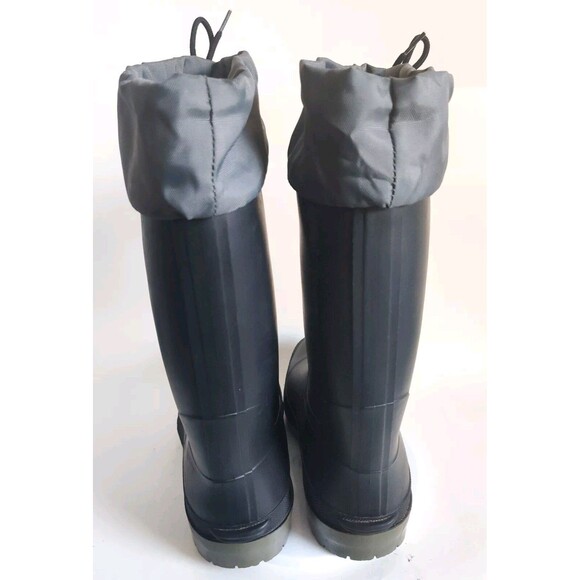 Vintage LL Bean Rain Boots Size 9 Insulated Black Rubber Womens Made In Canada - Picture 4 of 14